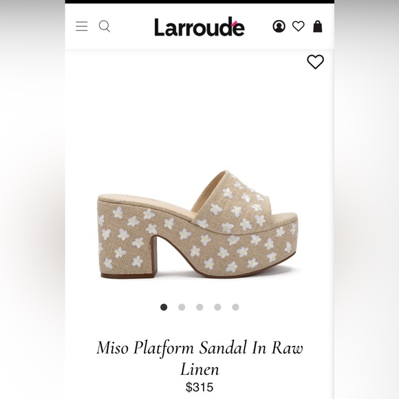 Larroudé Miso Platform Sandals - Picture 1 of 7
